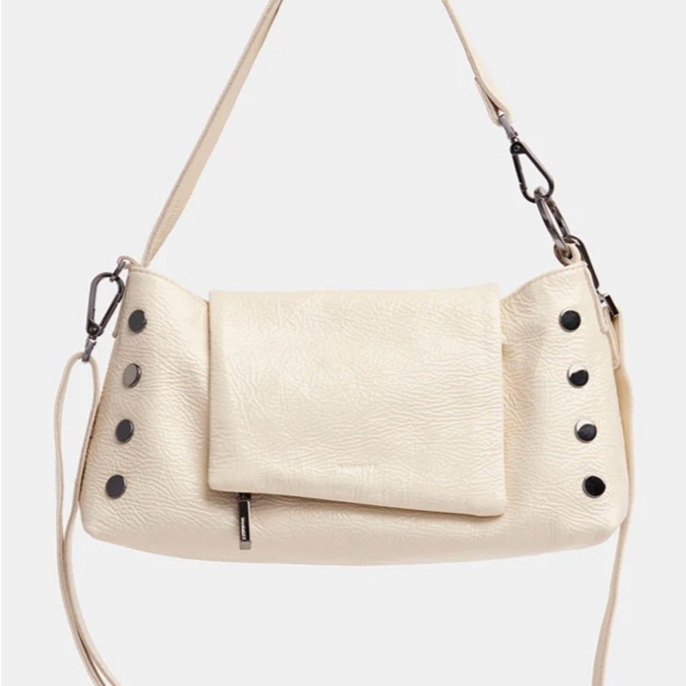 🆕✨ HAMMITT VIP Baguette Alabaster Glaze Patent Leather Shoulder Crossbody Bag